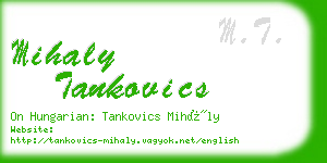 mihaly tankovics business card